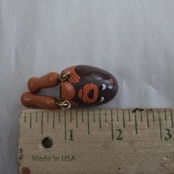 Handcrafted Wooden Zebra Zebra Monkey Shelf Sitters Folk Art Set of 8 - Picture 9 of 10